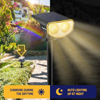 Kyosho Solar Spot Lights Outdoor, IP67 Waterproof 38 LED Solar Powered Landscape Spotlights for Yard, Garden, Driveway, Walkway, Auto On/Off, 3 Modes, 6 Pack