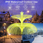 Solar Garden Lights, 6 Pack Solar Star Jellyfish Lights 7 Color Changing Fiber Optic Light Gardening Gifts for Mom Grandma Women, Flower Light for Outdoor Yard Garden Decor