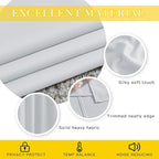 NICETOWN Room Darkening Patio Door Curtain for Living Room Darkening Grommet Sound Reducing Privacy Window Treatment for Bedroom, Greyish White, 1 Panel, W80 x L102