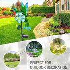 Solar Lights Outdoor Decorative Metal Solar Hummingbird Waterproof LED Metal Waterproof Garden Stake Lights for Walkway Pathway Lawn Patio Yard Decorations