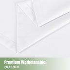 HolidayIdeas Waterproof Outdoor Curtains for Patio, 6 Panels - 54x108 Inches - Weatherproof Privacy Outsides Curtains for Backyard Porch Gazebo, Sunlight & UV Blocking (White, Grommet Top)