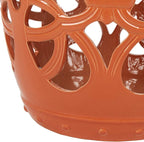 Safavieh Castle Gardens Collection Imperial Vine Antique White Glazed Ceramic Garden Stool