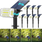 102 LEDs Solar Spot Lights Outdoor, [ 4 Modes/8 Pack] Solar Spotlights Waterproof IP65, Adjustable Light & Panel Landscape Flood Powered Lights for Yard Garden Pathway Wall (Cool White)