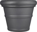Tusco Products Rolled Rim Garden Planter, 36-inch, Slate