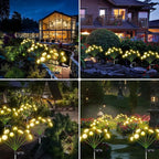 2PK 16LED Solar Garden Lights Outdoor, Mushroom Solar Lights Outdoor, IP65 Waterproof Firefly Light Outside Decor for Patio Pathway, Sway by Wind for Pathway Garden Mushroom Decorations, Warm White