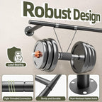 Plant Hanger Indoor 63 inch, Metal Planters Hanging Rod with 6 Hanging Chains & Hooks, Wall Plant Holder for Indoor Plants, Window, Ceiling, Black, Pots Not Included