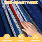 ANYOO Cotton Hammock Portable Camping Hammocks for Hanging Sturdy Garden Comfortable Fabric Hammock with Tree Straps Up to 660lbs with Travel Bag for Camping Outdoor/Indoor Patio Backyard