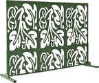 Oakland Living 6 ft. X 4 ft. Green Freestanding Metal Privacy Screen Room Divider