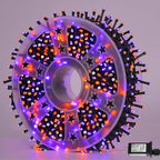 String Lights 165 ft 500 LED Orange and Purple, Outdoor Waterproof