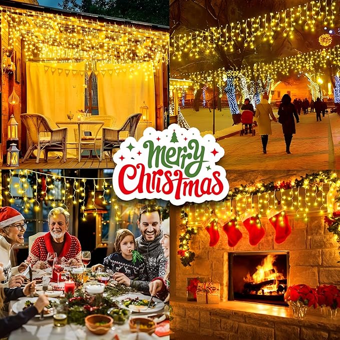 String Lights 400 LED 33ft Warm White 8 Lighting Modes
