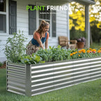 8X2X2ft (1 Pack) Galvanized Raised Garden Bed,Outdoor Planter Box Metal Patio Kit Planting Bed for Vegetables Flowers Herb