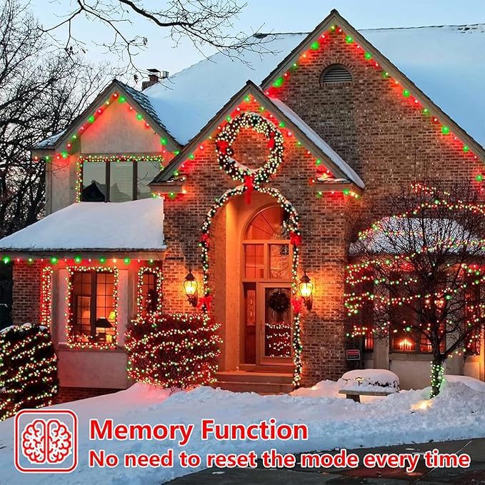 String Lights 165ft 500 LED Red Waterproof Outdoor