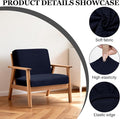 Cushion Covers, 4 Pack Stretch Fit Patio Cushion Cover in Navy Jacquard