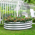 Land Guard 2 Pack 2×2×1ft Galvanized Raised Garden Bed, Planter Raised Garden Beds Outdoor, Round Clearance Raised Garden Beds for Gardening Vegetables……