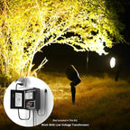 Malibu 8 Pack Low Voltage Spotlights Outdoor Landscape Lighting 20W 145 Lumens Halogen Flood Light 2800K with Plastic Spike and Connector for Garden Pathway Driveway 8301-9604-08