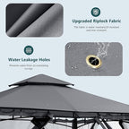 MASTERCANOPY Outdoor Garden Gazebo for Patios with Stable Steel Frame and Netting Walls (9x9,Dark Gray)
