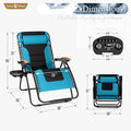 Recliner Chair, Oversized Zero Gravity in Aqua with 400 lb Capacity