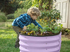 Plant & Plot Galvanized Raised Garden Beds Outdoor // 4×2×1 ft (2-Pack) Planter Raised Beds for Gardening, Vegetables, Flowers (Lavender) // Large Metal Garden Box