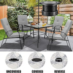 Patio Table Umbrella Hole Ring Plug Cap Set, Yard Parasol Table Hole Cover Insert Black Thicker Patio Table Hole Plug Ring for Cafes, Outdoor, Milk Tea Shops, Camping