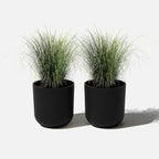Veradek Mason Series Lima Planter - Round Planter for Indoor or Outdoor Porch/Garden | Made from Plastic-Stone Composite with Drainage Holes | Modern Décor for Succulents, Flowers, Small Plants