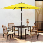 AreShark 7.5FT Patio Umbrella Table Market Umbrella with 6 Sturdy Ribs, Button Tilt/Crank Heavy-Duty Round Outdoor Umbrellas for Garden, Deck, Backyard,and Pool, Yellow