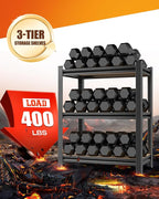 AOAORRG Set of 3 Garage Shelving Heavy Duty Storage Shelves, Metal Adjustable Shelving Unit, Utility Garage Organizer Shelf for Basement, Pantry, Kitchen, Warehouse, 15.7" Dx33.5 Wx35.4 H, Black