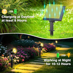 T-SUNUS Christmas Solar Landscape Spotlights Warm White, 2W Garden Spot Lights Outdoor 9.8ft Cable IP65 Waterproof Security Downlight 2-IN-1 for Flag Tree Pond Garage Deck Yard Wall Backyard Halloween