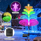 Solar Lights Outdoor Waterproof 7 Colorful Changing Ice Cream Rainbow Jellyfish Lights 3 Pack Solar Garden Lights Decor for Outside Yard Patio Pathway Decorations, Gifts for Mother's Women Kids