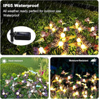 Solar Garden Butterfly Lights, 4 Pack 32 LED Solar Swaying Lights, Swaying in The Wind, Waterproof Firefly Light Outdoor Fairy Light for Garden Patio Yard Pathway Flower Bed Decoration