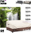 Sofa Cover: 3-Seater Waterproof Oxford Patio Couch Cover, Beige