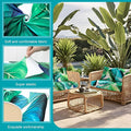 Cushion Covers, 12 Pack Green Leaf Stretch Microfiber Sofa Slipcovers