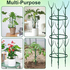 18 Pcs Plant Support Stakes & Plant Cage Support Rings, Plant Supports for Indoor Plants, Stackable Plant Holder Stick, Small Plants Potted Plants Flower Other Climbing Plants (6.4 "Wide X 11" High)