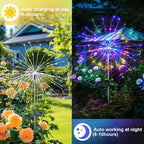 Solar Garden Lights Outdoor Decor: Fireworks Light Waterproof for Yard Decorations Outside - LED Fairy Sparklers Firework Lighting for Patio Decorative - Easter Birthday Home Gifts for Grandma Mom