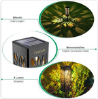 TomCare Solar Lights Outdoor Upgraded Bright Solar Pathway Lights Bigger Size Decorative Solar Waterproof Solar Powered Led Landscape Garden Lighting for Path Yard Walkway, 8 Pack