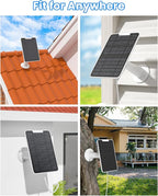 5W Arlo Solar Panel Charger Compatible with Arlo Essential Spotlight/XL Spotlight Camera, Arlo Essential Solar Panel Charger w/ 10ft Waterproof Micro USB Charging Cable, Adjustable Wall Mount, 2 Pack