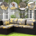 Cushion Covers, 8 Pack Stretch Fit Maple Leaf Pattern, Corded