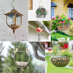 RIFNY 20 Inch Gold Chain for Hanging Plants, Small Plant Chains for Hanging Baskets Kits with Hooks for Bird Feeders Planters Billboards Lanterns Wind Chimes Ornaments Outdoor Indoor Use (5 PCS)