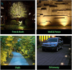 LED Well Light, In Ground Landscape Lights Low Voltage Outdoor, 12V IP67 Waterproof, Bright Wired Aluminum ORB for Patio Pathway Lawn 6W 580LM 4 Pack