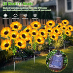 Sunflower Solar Lights Outdoor Decor, 6 Pack Solar Garden Decor Waterproof Solar Sunflower Outdoor Lights for Garden Patio,Flower Bed, Pathway, Gift for Women, Mom, Grandma (6 Pack)