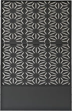 Oakland Living 6 ft. X 4 ft. Black Freestanding Metal Privacy Screen Room Divider with Flower Box