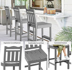 nalone Outdoor Bar Stools Set of 2, HDPE Tall Adirondack Chairs Bar Chairs - Image 4