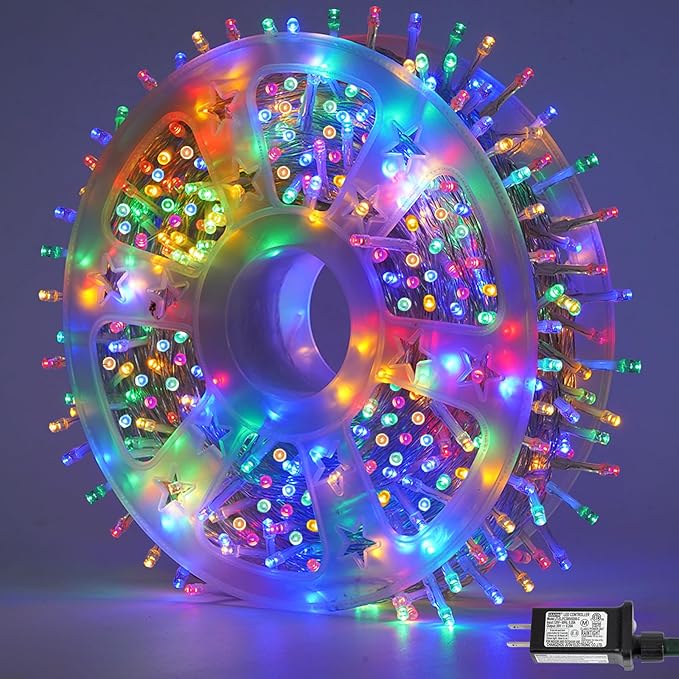 String Lights 500 LED 165 ft Multicolor, 8 Lighting Modes