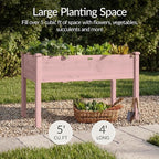 Best Choice Products 48x24x30in Raised Garden Bed, Elevated Wood Planter Box Stand for Backyard, Patio, Balcony w/Bed Liner, 200lb Capacity - Pink