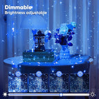 Blue Battery Operated String Lights, 4 Pack 32.8 Ft with Remote