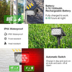 Red Solar Spot Lights Outdoor,20 LED Waterproof IP65 Solar Landscape Light Adjustable Panel Spotlights for Wall Tree Yard Garden Halloween Christmas Lighting 4 Pack