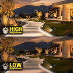 T-SUN Solar Spotlights, Christmas Solar Lights Outdoor, Auto-ON/Off 180°Angle Adjustable Solar Lights for Tree, Patio, Yard, Garden, Driveway, Pool Area (Natural White-2Pack)