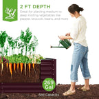 Best Choice Products 6x3x2ft Outdoor Metal Raised Garden Bed, Deep Root Box Planter for Vegetables, Flowers, Herbs, 269 Gallon Capacity, 100% Non Toxic Materials - Burgundy