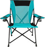 Kijaro Dual Lock Portable Camping Chair - Versatile Folding Sports and Outdoor Chair for Lawn - Locks Position - Ionian Turquoise