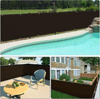 UPGRADE Privacy Screen 4' x 50' Fence Commercial Shade Cover with Brass Grommets Heavy Duty Perfect for Outdoor Back Yard, Mocha, Customizable
