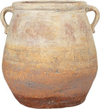 Creative Co-Op Whitewashed Terra-Cotta Urn, Beige